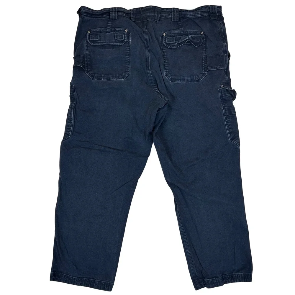 Duluth Trading Co Flex Fire Hose Relaxed Fit Cargo Pants Navy Blue 42x30 Mens